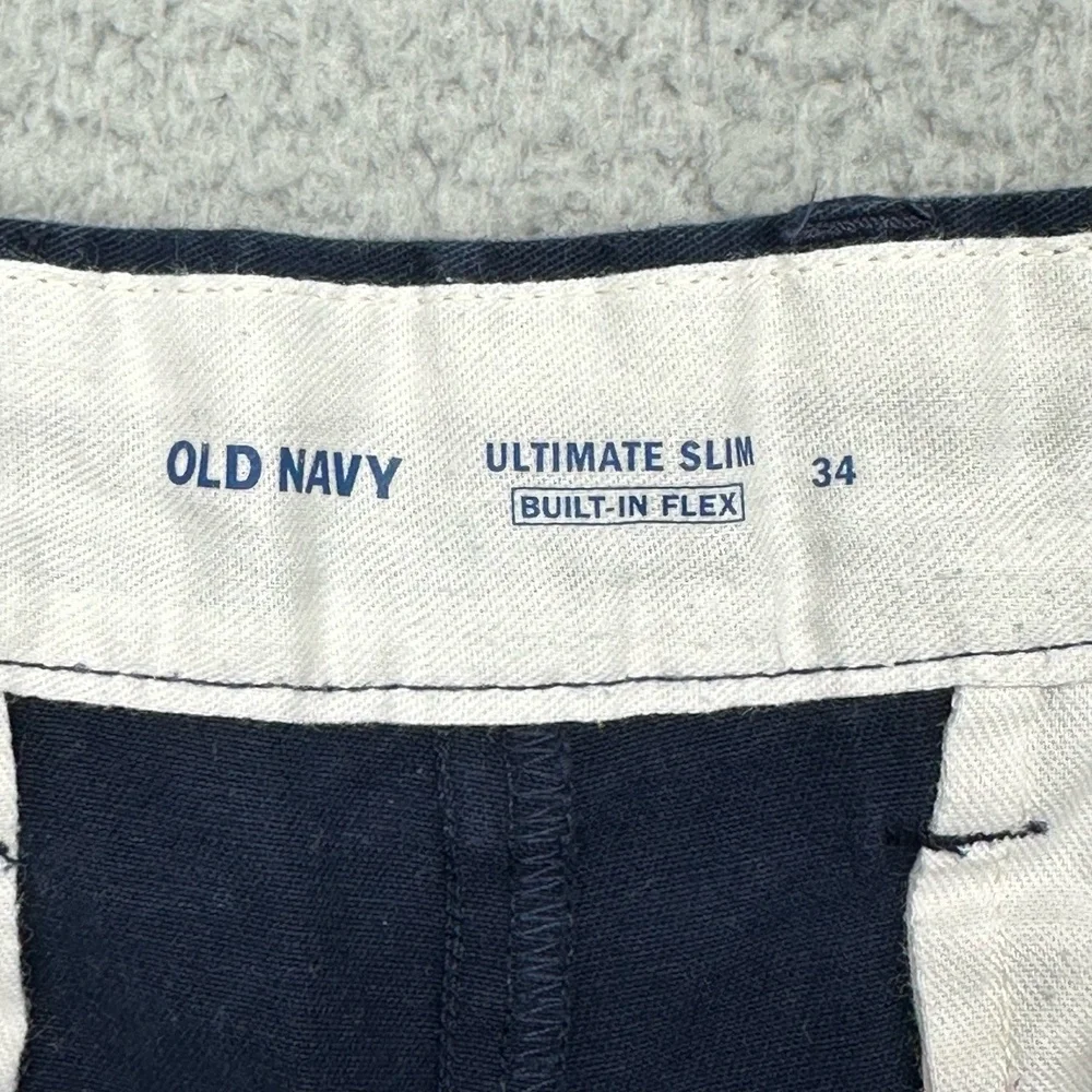 Old Navy S/553239-04 Mens Size 34 Ultimate Slim Navy Dots Chino Shorts 700062622